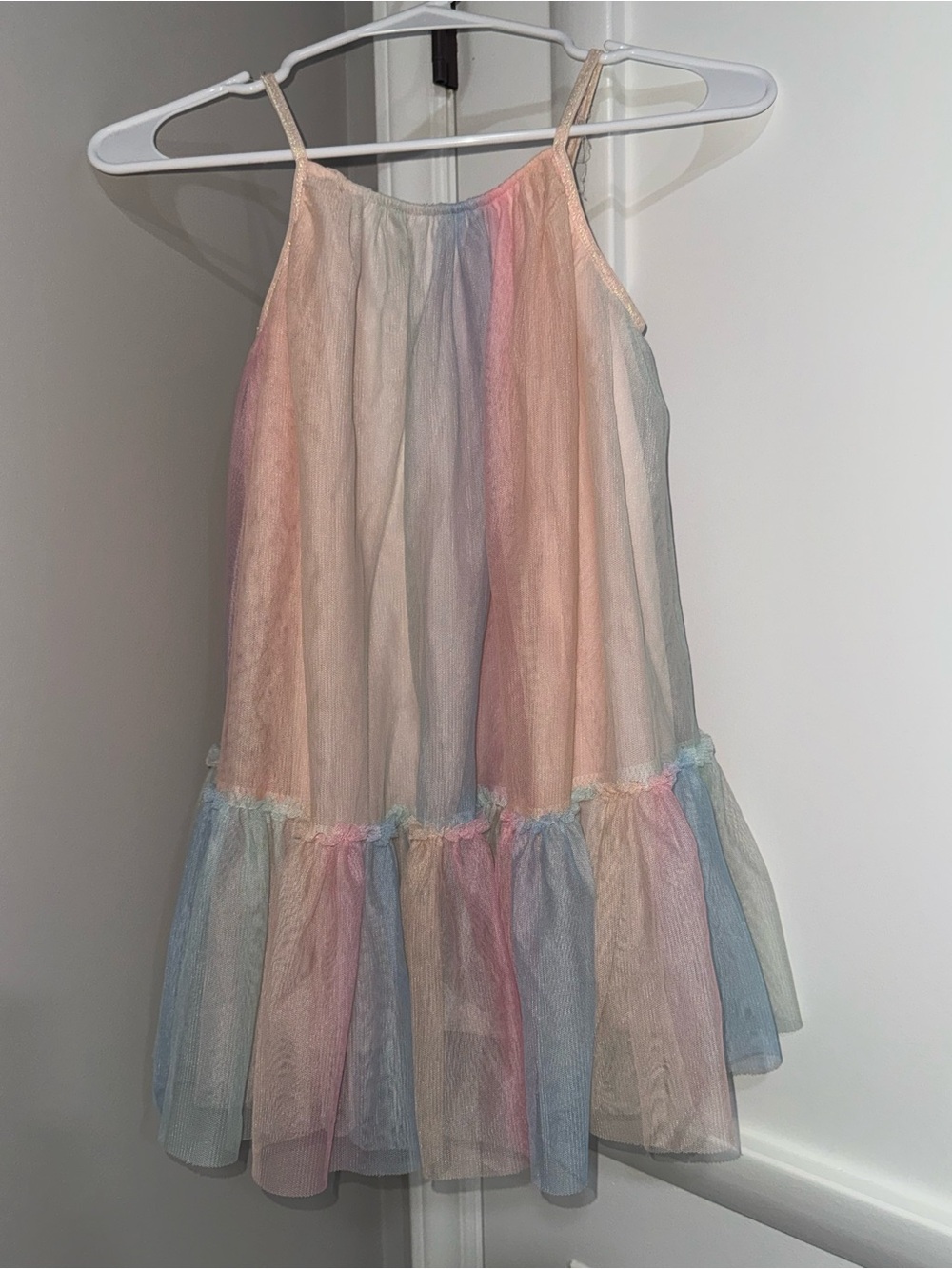 Zunie Pastel Pink & Blue Layered Tulle Dress